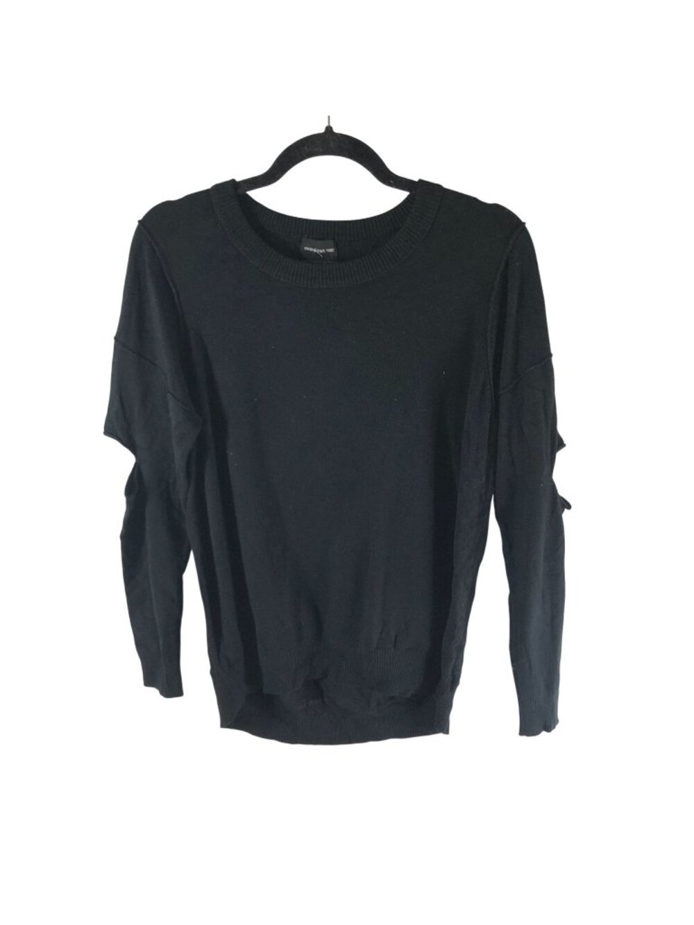 Central Park West Black Cutout Sleeve Sweater Size Small